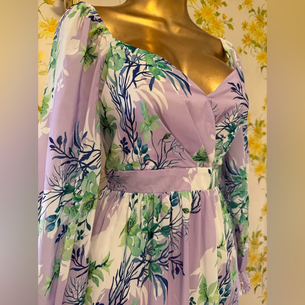 NWT Sweetheart neck Floral Maxi Dress in size M - Picture 3 of 13